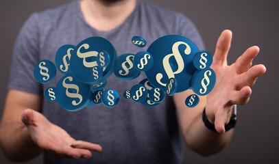 Justiz und Gesetz Konzep