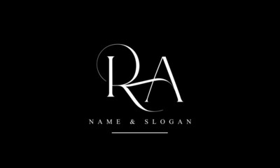 RA, AR, R, A abstract letters logo monogram