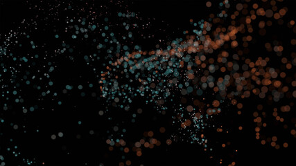 Abstract glowing particles