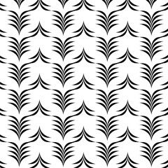 Flower abstract pattern. Black and white decoration. Paper product design. Ornament and textile design. 