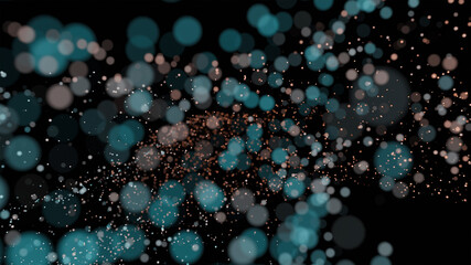 Abstract glowing particles