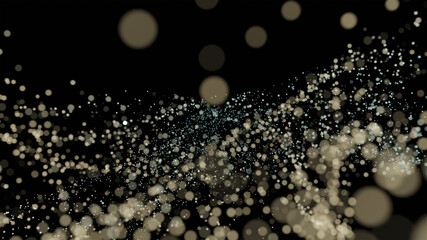 Abstract glowing particles