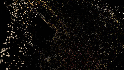 Abstract glowing particles