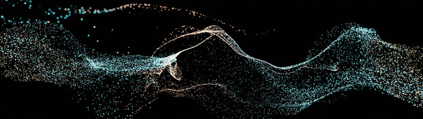 Abstract glowing particles