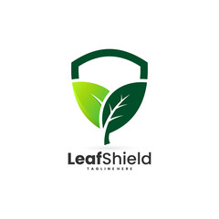 natural shield badge logo design