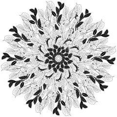 fantasy abstract ornament from tree leaves