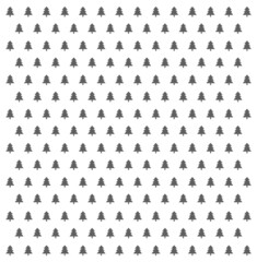 Christmas seamless pattern with black firs on white background, Christmas trees decor, design for Holidays decoration, wrapping paper, print, fabric or textile, Christmas card, vector illustration