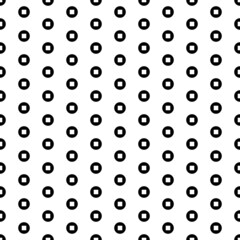 Square seamless background pattern from geometric shapes. The pattern is evenly filled with big black stop media symbols. Vector illustration on white background