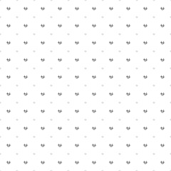 Square seamless background pattern from black zodiac ophiuchus symbols are different sizes and opacity. The pattern is evenly filled. Vector illustration on white background