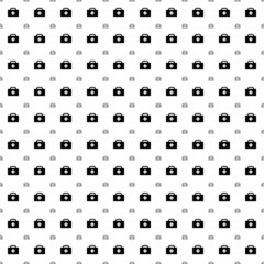 Square seamless background pattern from geometric shapes are different sizes and opacity. The pattern is evenly filled with big black first aid symbols. Vector illustration on white background