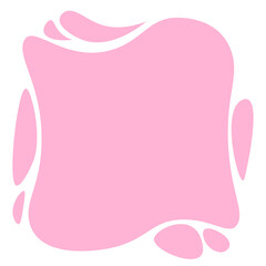 background image, abstract shapeless pink figure on a white background with shadow, flat vector graphics