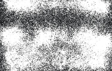 Grunge Black And White Urban. Dark Messy Dust Overlay Distress Background. Easy To Create Abstract Dotted, Scratched, Vintage Effect With Noise And Grain