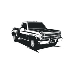 pickup truck silhouette classic © selamet