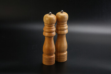 Wooden pepper and salt mill