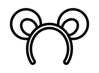 Carnival mask flat line icon. Carnival dressing. Costume for masquerade. Outline sign for mobile concept and web design, store