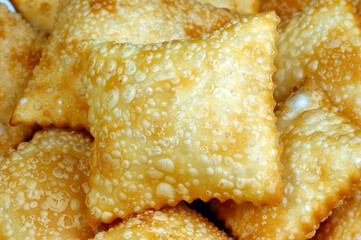 Pastel, Brazilian snack, Traditional Brazilian pastry .