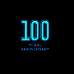 Fototapeta na wymiar Template logo 100th Anniversary, Vector Illustration, EPS10