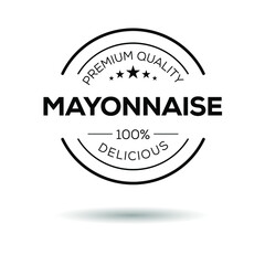 Creative (Mayonnaise) logo, Mayonnaise sticker, vector illustration.