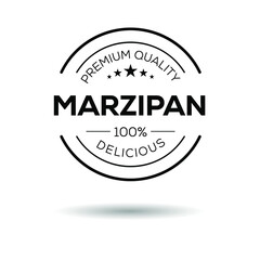 Creative (Marzipan) logo, Marzipan sticker, vector illustration.