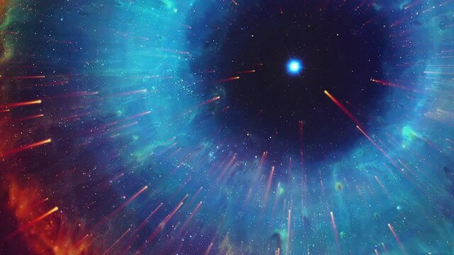Supernova Nebula collapsed star Flying through star in gas clouds Deep space object