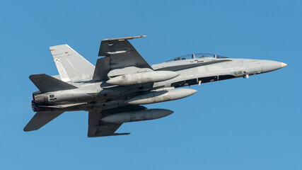 Fototapeta na wymiar f18 fighter jet ejercito del aire