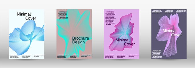 Modern design template. A set of modern abstract covers. Future futuristic template with abstract current forms