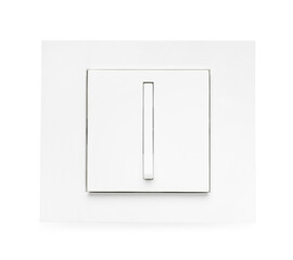 Light switch isolated on white, top view