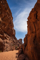 canyon nel deserto Wadi Rum, in Giordania