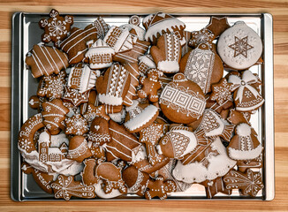 Christmas homemade gingerbread cookies