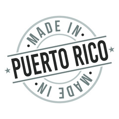 Made in Puerto Rico Symbol Stamp. Silhouette Icon Map. Design Grunge Vector. Product Export Seal.