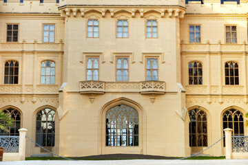 Lednice castle Chateau in Moravia, Czech Republic. UNESCO World Heritage Site.