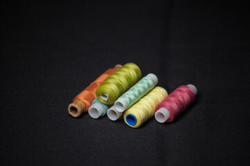 Spools of colorful thread