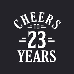 Fototapeta na wymiar 23rd birthday celebration, Cheers to 23 years