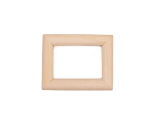Wooden picture frame isolated on white background