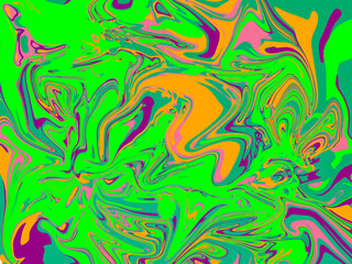 Fototapeta premium O VERDE PREVALECE NA PINTURA DIGITAL O VIOLETA E A COR DA ÁFRICA COMPÕE A IMAGEM