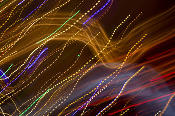 Fototapeta na wymiar Abstract background of Christmas lights with