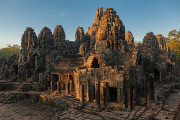 Angkor Wat is a huge Hindu temple complex in Cambodia.
