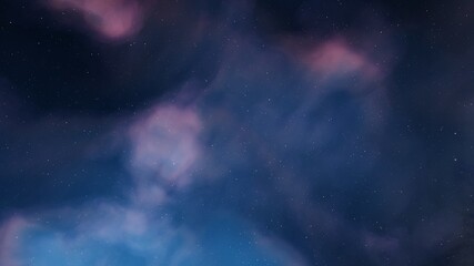 Deep outer space with stars and nebula 3d illustration