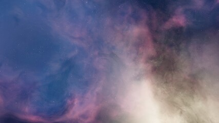 Deep outer space with stars and nebula 3d illustration