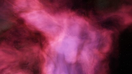 Deep outer space with stars and nebula 3d illustration