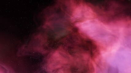 Deep outer space with stars and nebula 3d illustration