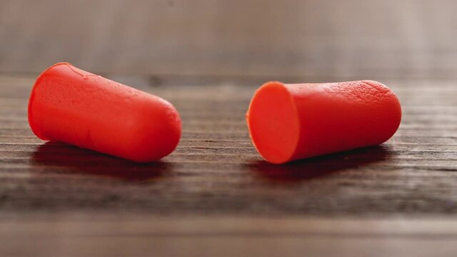 Two ear plugs expand size after pressure time lapse