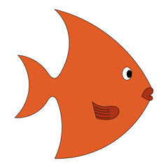 vector tropical fish with a pattern, color isolated