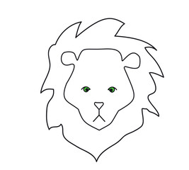 Lion head tattoo, logo. Vector template. Illustration. Design
