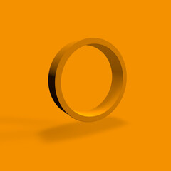 orange 3D circle