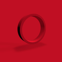 red 3D circle