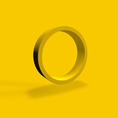 yellow 3D circle