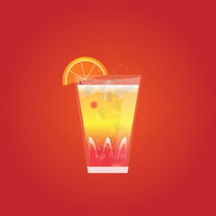 tequila sunrise, cocktail, orange, orange juice