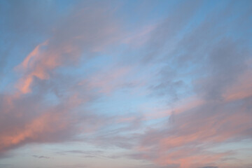 Sky with red-colored clouds