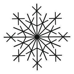 Icon snowflake isolated on white background. Logo isolated on white background for greeting card, poster, print, textile ets.